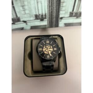 Fossil BQM7130 Flynn Three-Hand Black Stainless Steel Men's Watch